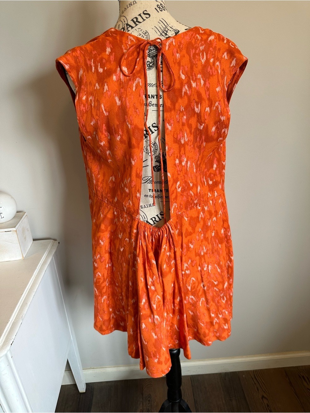 Free People “Fake Love” Orange Sleeveless Dress Size Small pockets - Picture 5 of 7